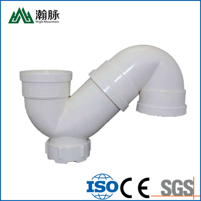 Codo del desodorante del tubo del drenaje del PVC de la trampa de agua sin P-tipo de la boca abajo