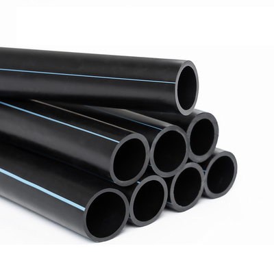Plástico del negro del tubo del HDPE del polietileno de alta densidad para el abastecimiento y el drenaje de agua