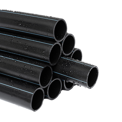 Plástico del negro del tubo del HDPE del polietileno de alta densidad para el abastecimiento y el drenaje de agua