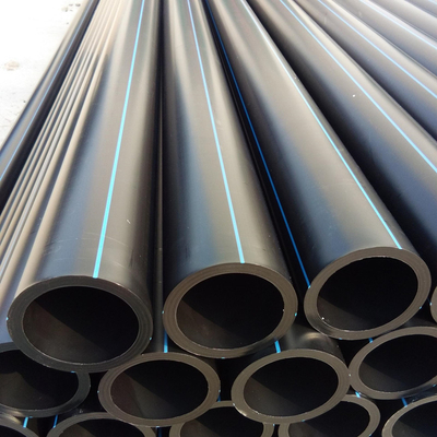 los tubos del abastecimiento de agua del HDPE de 160m m ennegrecen Pe100 plástico del Sdr 17 modificado para requisitos particulares