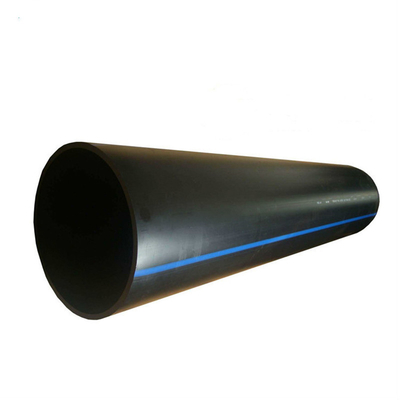 Drenaje DN20mm negro de la irrigación del tubo del abastecimiento de agua del HDPE de 8 pulgadas de diámetro