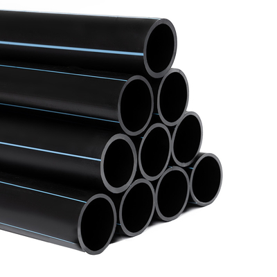 Polietileno de alta densidad de las aguas residuales del abastecimiento de agua del HDPE ISO9001 del negro plástico del tubo