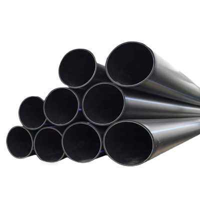 Fabricación de tuberías de HDPE Varias tuberías negras Pe HDPE Drenaje de agua Alcantarillado Tubería de plástico