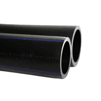 Pipe de suministro de agua Pn8 Pipe de riego de agua con banda azul Hdpe