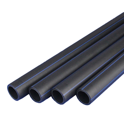 Tubos de suministro de agua de HDPE con rayas PE100 Negro Azul con resistencia a la corrosión