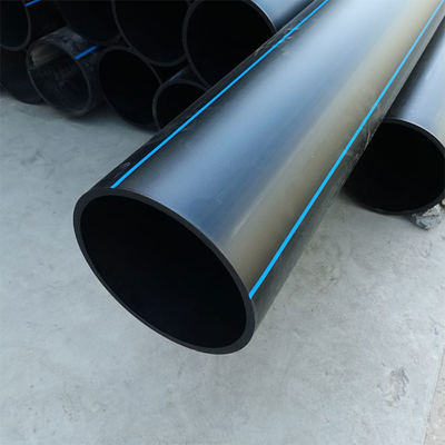 Tubo de agua de PE personalizable de banda negra/azul resistente a la corrosión