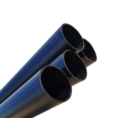 Tubo de agua de PE personalizable de banda negra/azul resistente a la corrosión