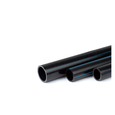 Servicios de corte y moldeado de tuberías de agua hdpe atractivas en banda negra/azul DN20mm-1600mm