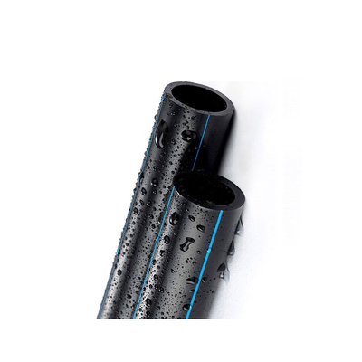 Servicios de corte y moldeado de tuberías de agua hdpe atractivas en banda negra/azul DN20mm-1600mm