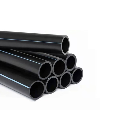 PE100 Tubos de suministro de agua HDPE de banda negra/azul para resistencia a la corrosión