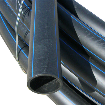 PE azul o negro con rayas azules HDPE tubería de agua para el suministro de agua