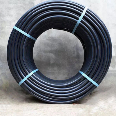 14001 Tubos de suministro de agua certificados de HDPE con raya azul