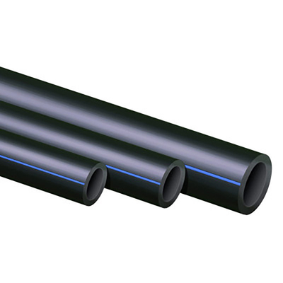 Tubos de suministro de agua HDPE resistentes a la corrosión DN16mm-1800mm Azul o negro con franja azul