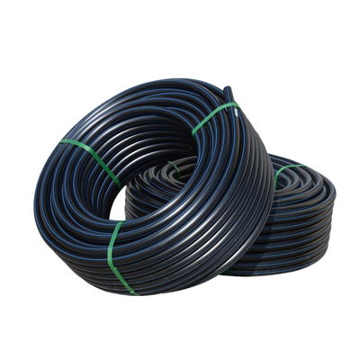 Tubos de suministro de agua HDPE resistentes a la corrosión DN16mm-1800mm Azul o negro con franja azul