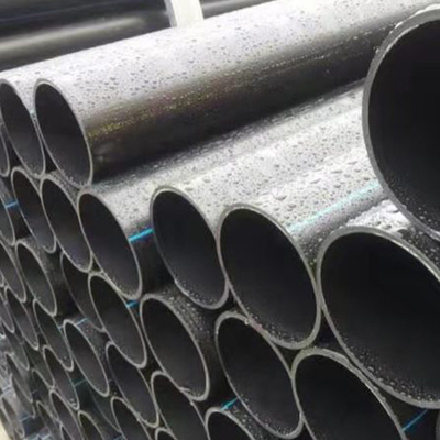 Tubos de suministro de agua de PE HDPE Azul o negro con franja azul para el suministro de agua y el drenaje con franja azul PE